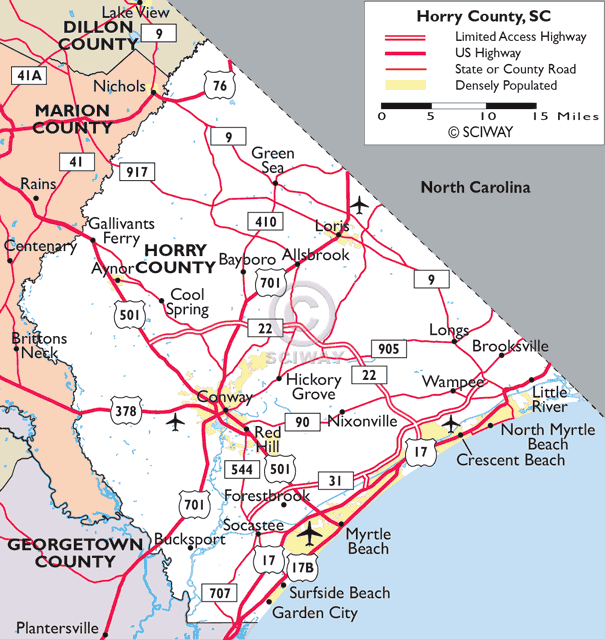 Click here for more Horry County maps.