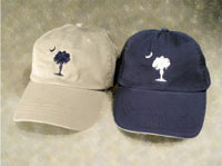 Baseball Caps with Palmetto Tree Emblem