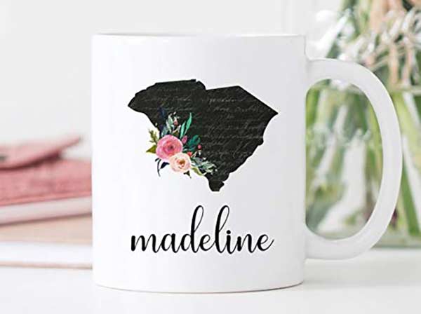 Personalized South Carolina Mug