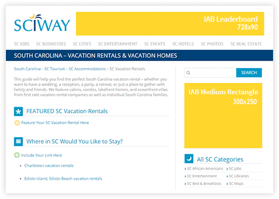 Banner Ads For Sc Businesses And Organizations On Sciway
