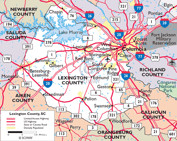 Lake murray cdc lexington sc map