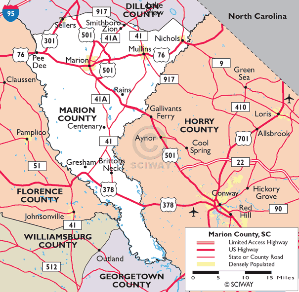 marion county maps Maps Of Marion County South Carolina marion county maps