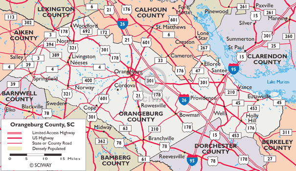 orangeburg county map Maps Of Orangeburg County South Carolina orangeburg county map