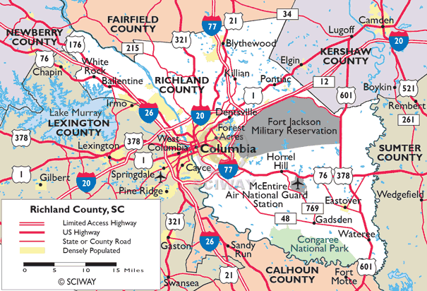 Maps Of Richland County South Carolina