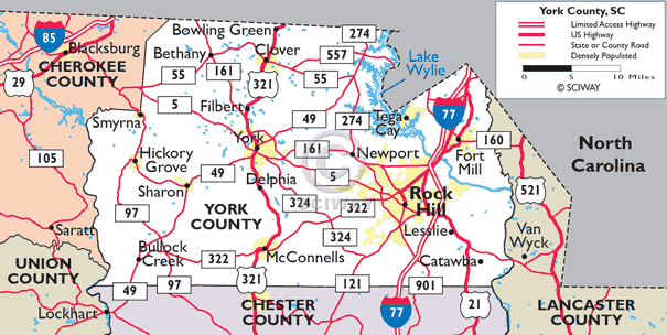 Maps Of York County South Carolina