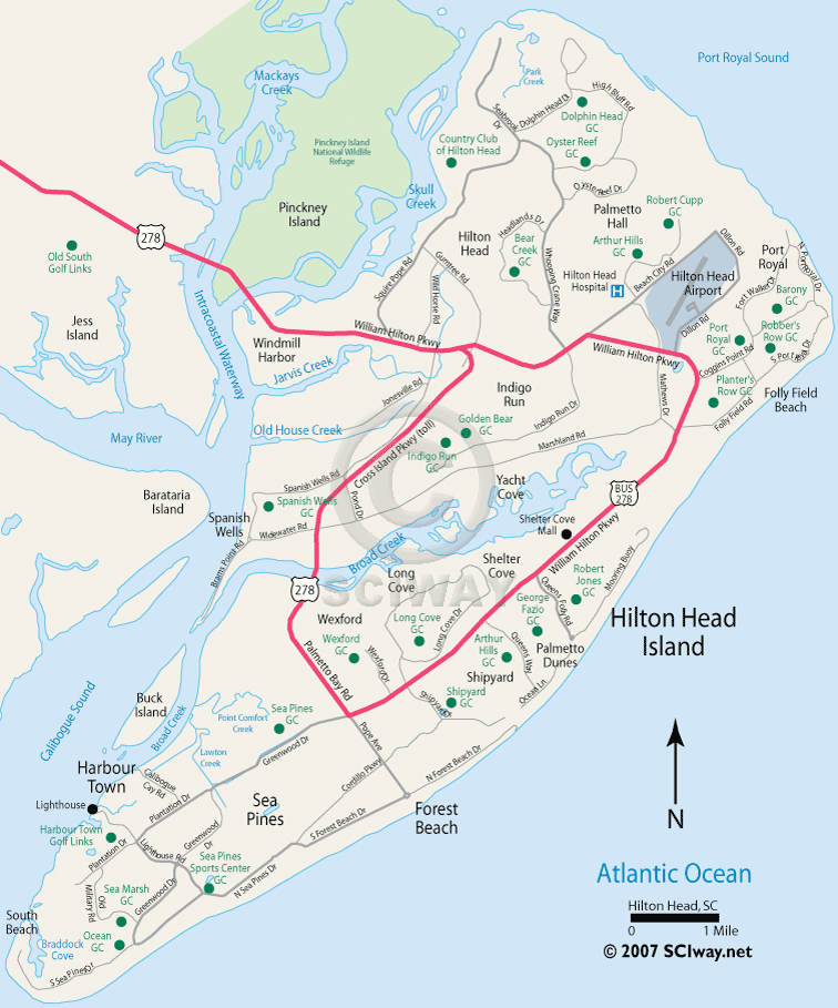 Hilton Head SC map