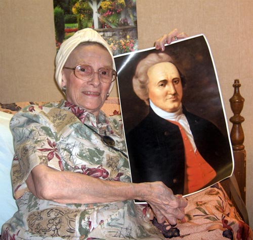 Mary Richardson Briggs with Portrait of General Richardson